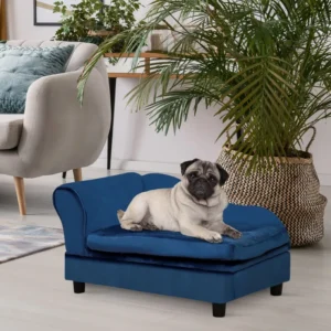 Luxury Small Dog Bed with Hidden Storage – Modern Pet Sofa